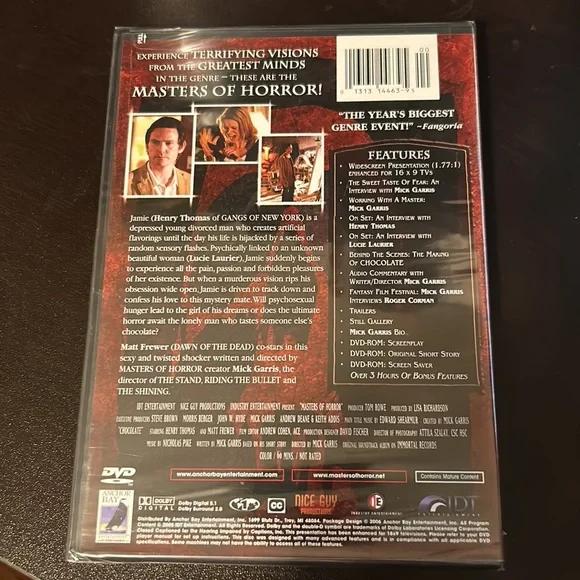 DVD Masters of Horror Movie Chocolate from Mick Garris Sealed - Picture 2 of 3